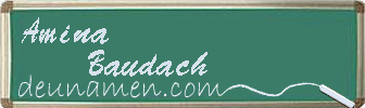 Amina Baudach Visitenkarte